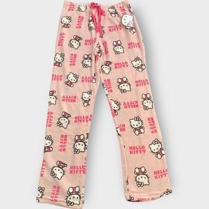 Hello Kitty Sanrio All Over Fuzzy Soft Touch Pajama Pants Womens size Large New
